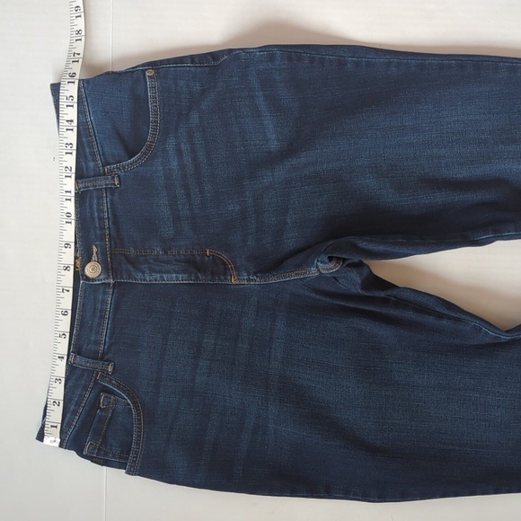 Lee Classic Fit Straight Leg Jeans 12P Blue Distressed Whiskering - Picture 14 of 16